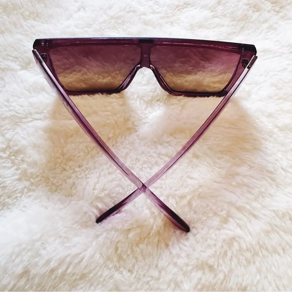 Greta Light Purple Oversized Statement Sunglasses